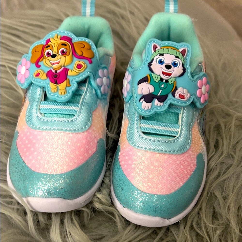 Paw Patrol Kids Sneakers - Teal and Pink